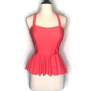 Cupshe Coral Scalloped Hem Taniki Top